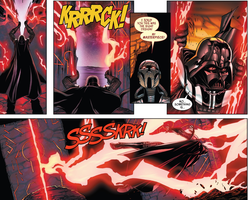 Vader’s first attempt at opening the door goes awry.